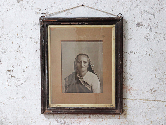 Vintage Indian Woman Portrait Brown