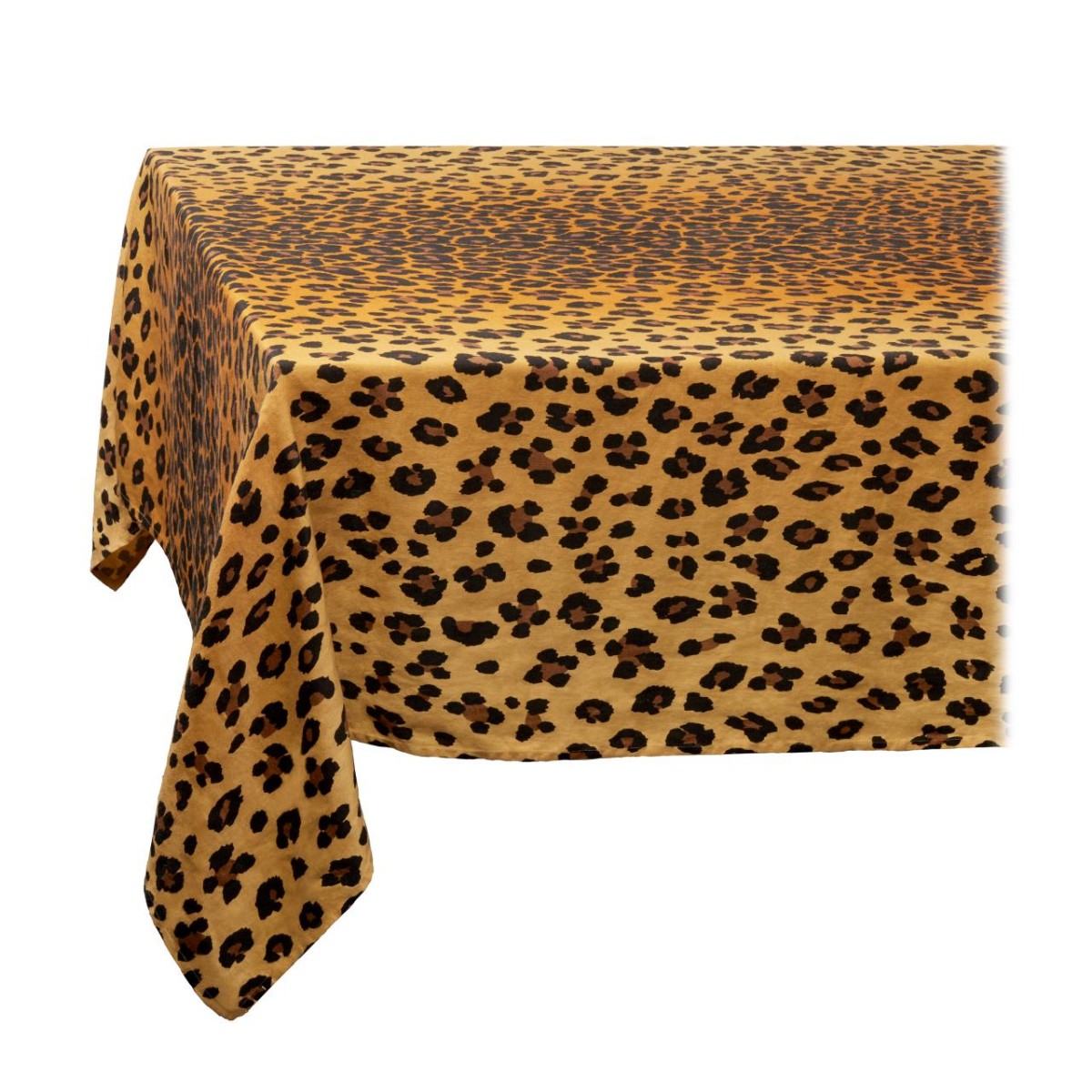 L'Objet I Linen Sateen Tablecloth I Medium I Leopard - Natural