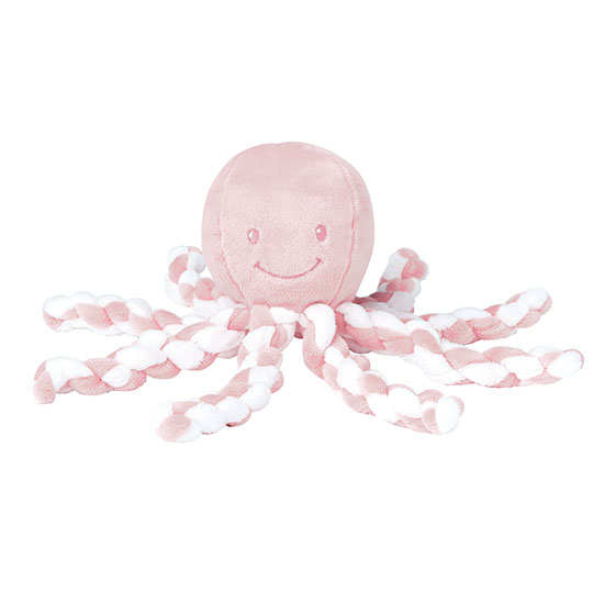 Nattou - Cuddly Squid - Rose/White