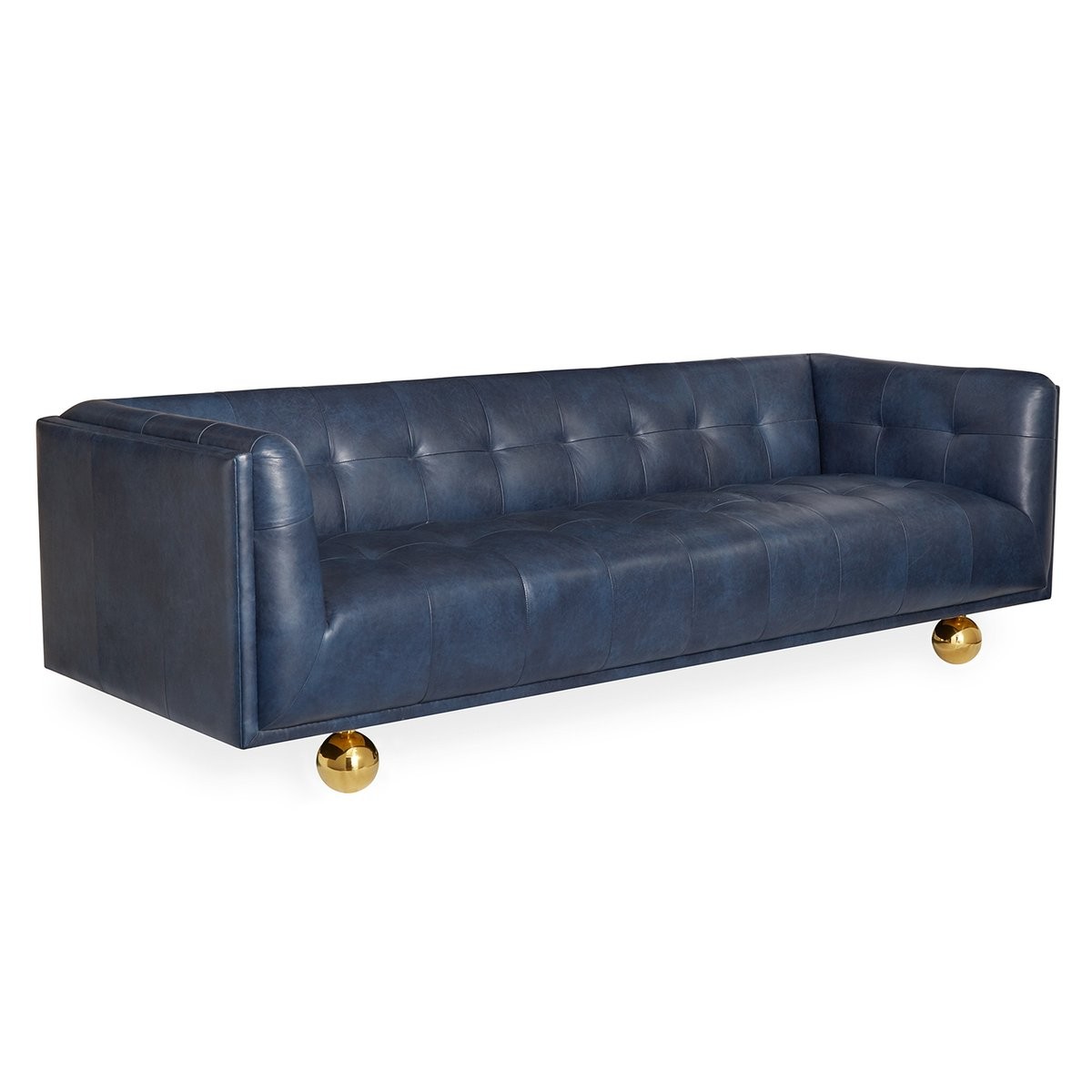 Jonathan Adler I Claridge Sofa I Brogue navy Leather