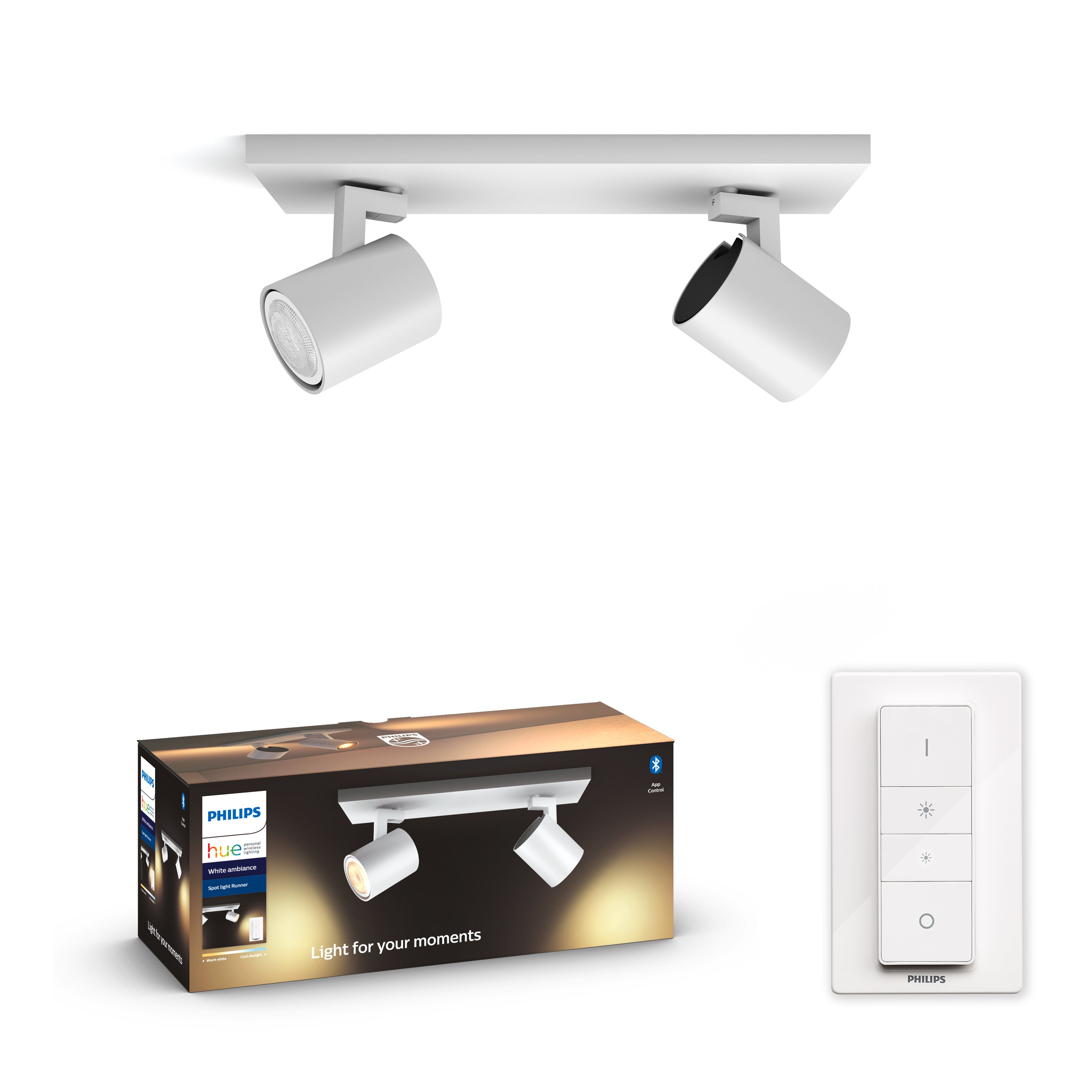 Philips Hue - Runner 2x5.5W - White Ambiance Bluetooth