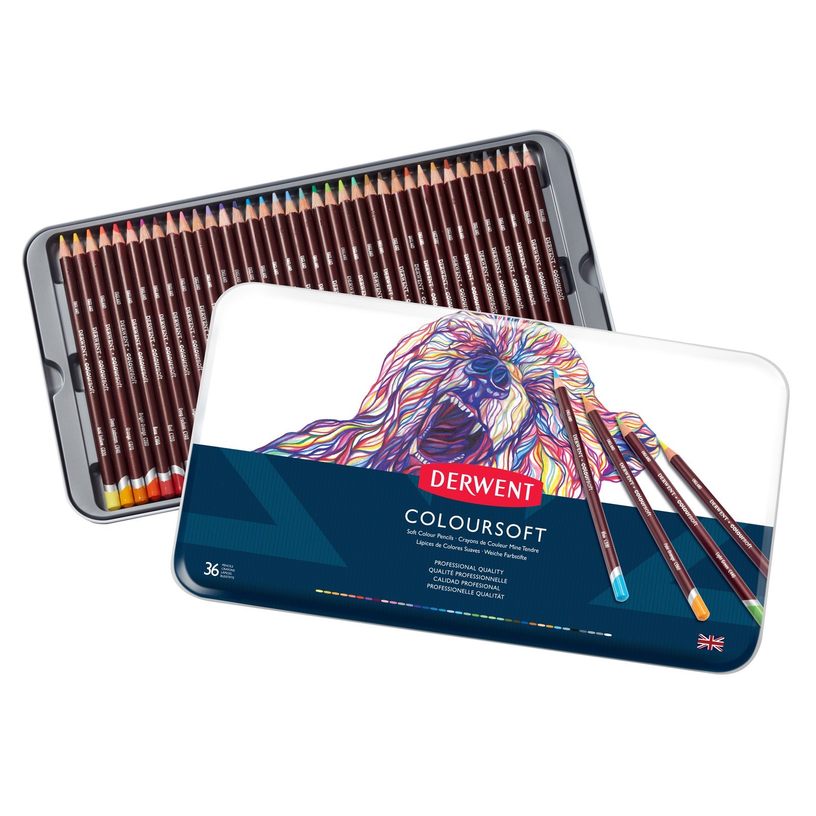 Derwent - Coloursoft Pencils, 36 Tin