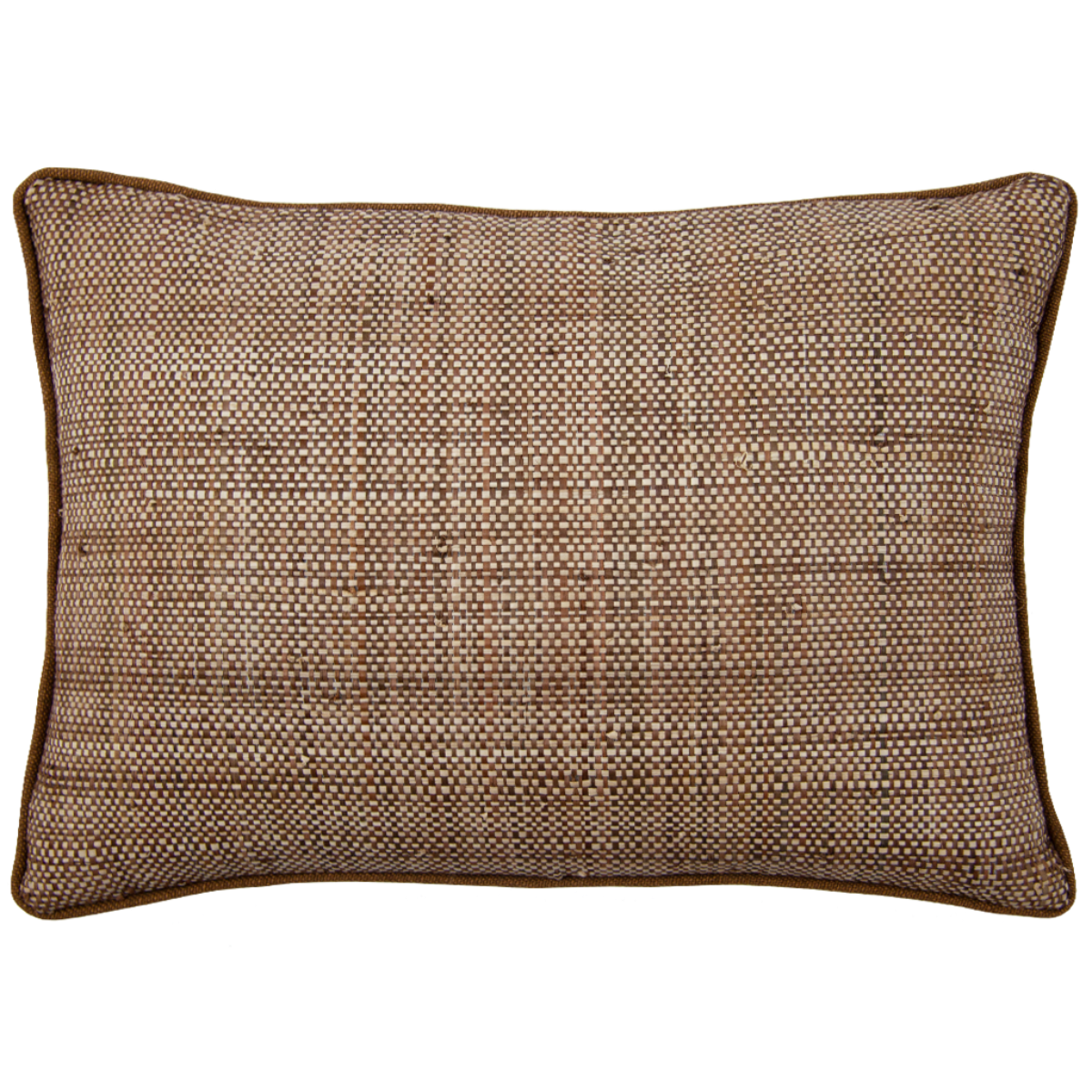 de Le Cuona | Raffia Cushion With Piping Tan