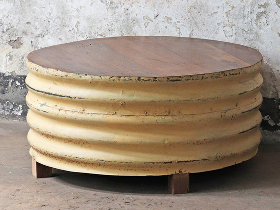 Upcycled Coffee Table - Yellow Yellow