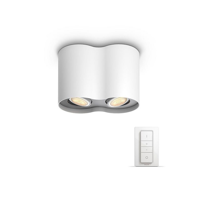 Pillar Hue - Pillar 2x5.5W - Bluetooth Dimmer Switch Included - White