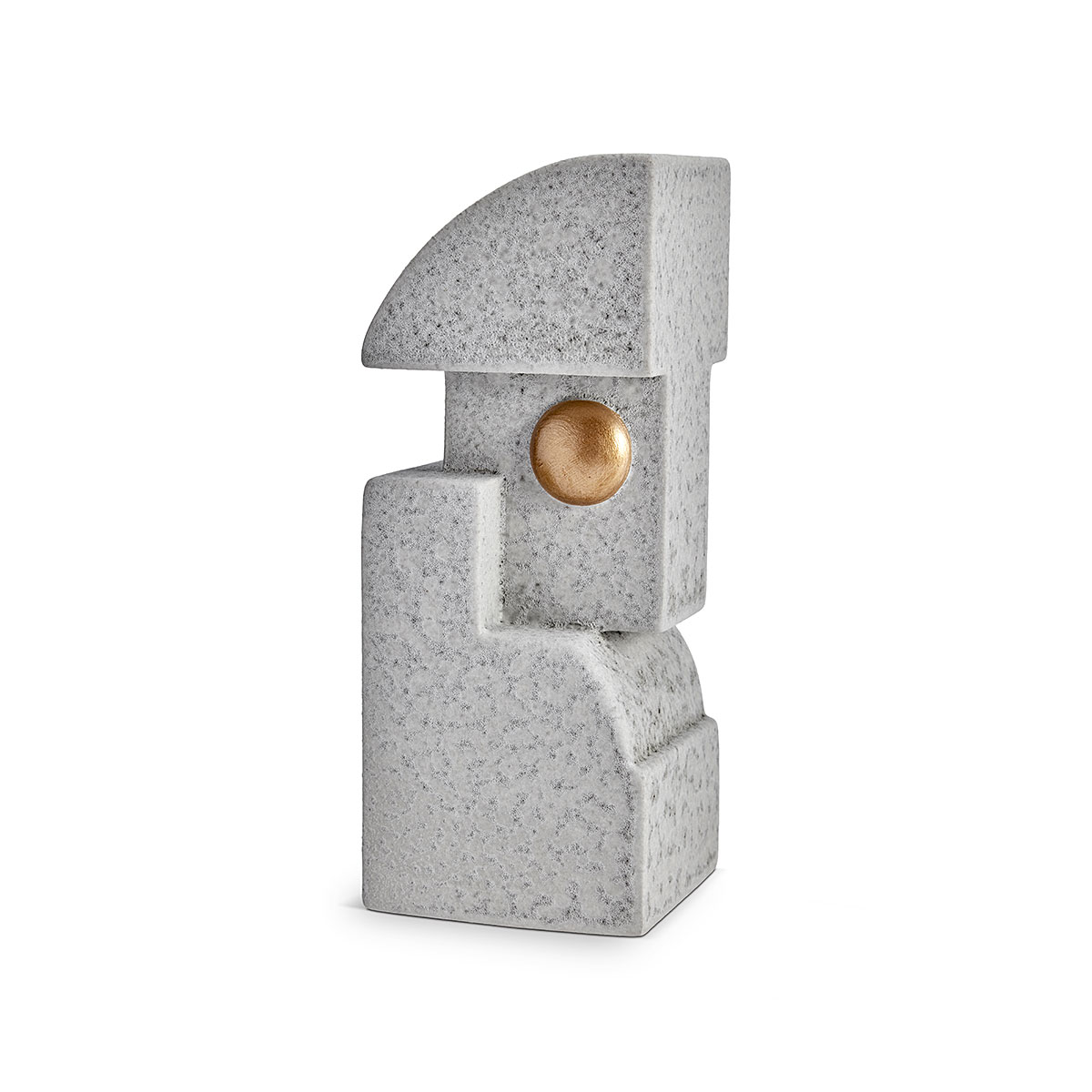 L'Objet I Cubisme Bookend Grey Gold