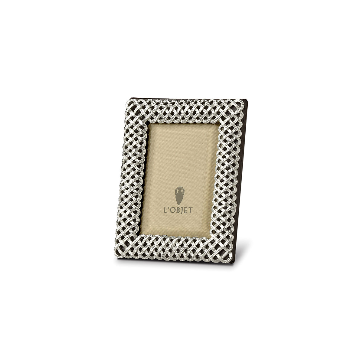 L'Objet I Braid Frame Extra Small Platinum