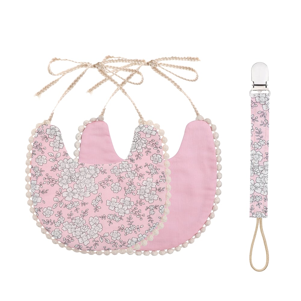 That's Mine - Double-Sided Bib With Pacifier - Rose (DB163)