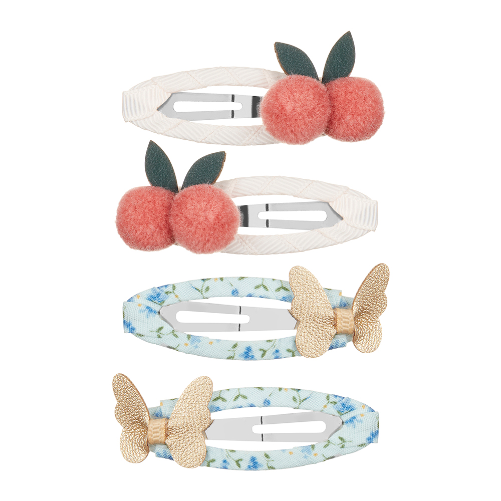 Mimi & Lula - Hair Clips 4 pc, Cherry & b'fly (70203571)