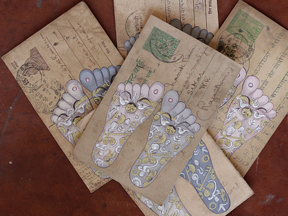 Vintage Postcard - Feet Chakra