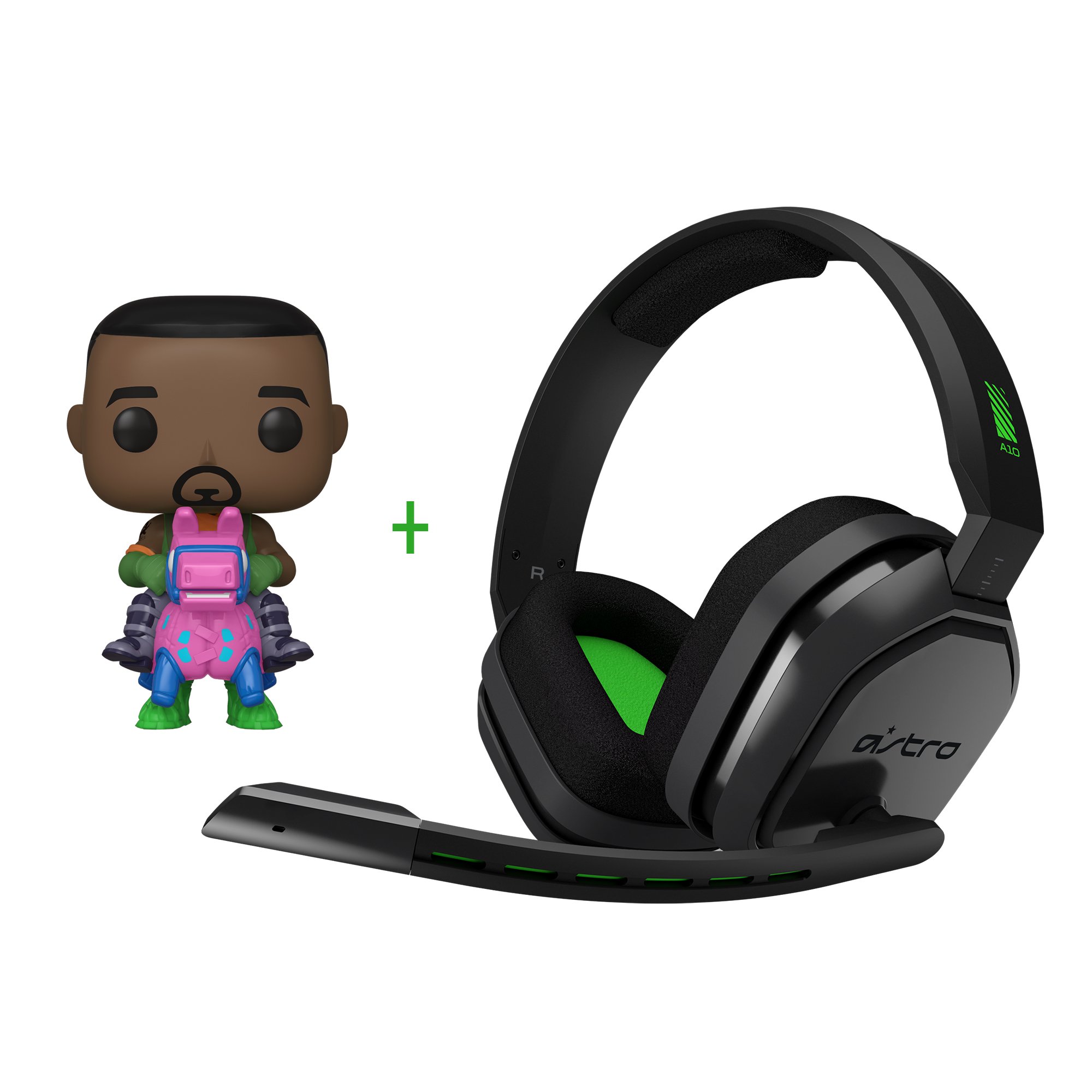 Astro - A10 Gaming Headset XB1-S,X Grey/Green + Funko! POP - Games: Fortnite - Giddy Up (44732)