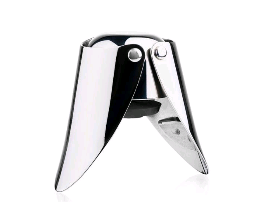Zone - Rocks Champagne Stopper Dia. 4 x 6.4 cm - Polished Steel (12237)