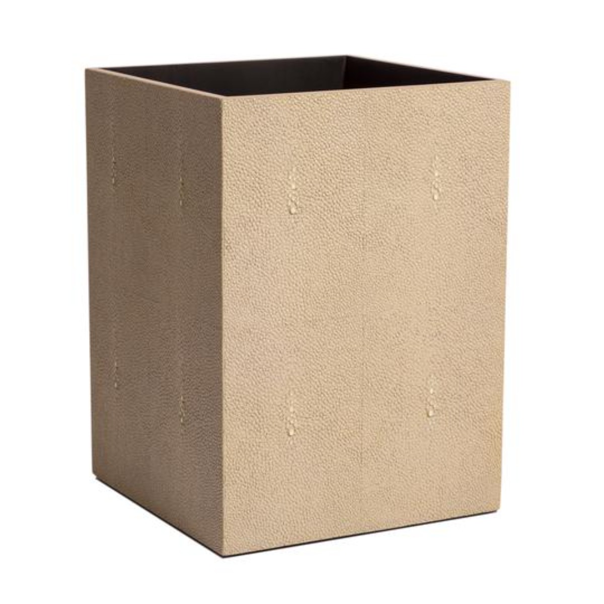 Posh Trading I Chelsea Waste Paper Basket | Faux Shagreen Natural
