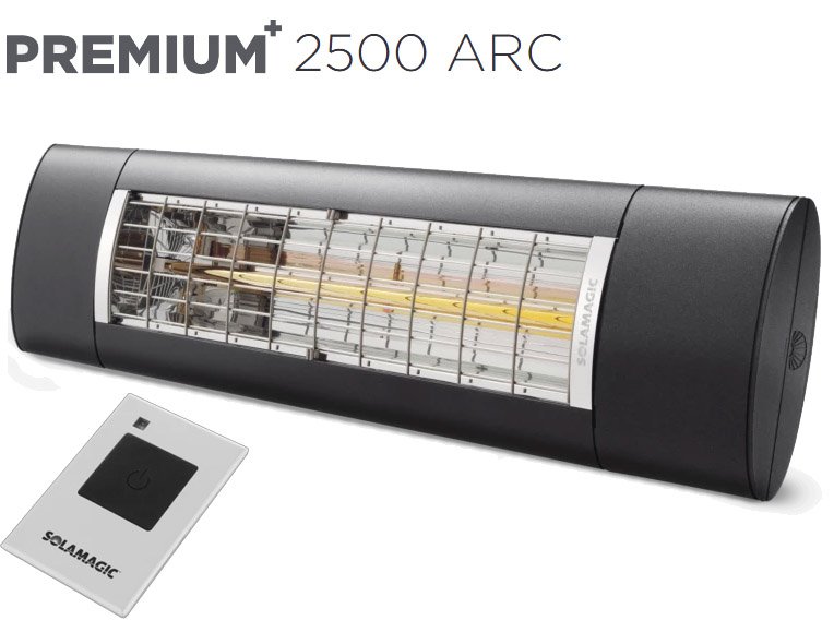 Solamagic - 2500 Premium+ARC Patio Heater​​ - Antracite - 5 Years Warranty