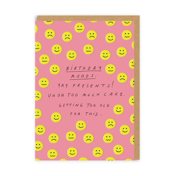 Birthday Moods Greeting Card