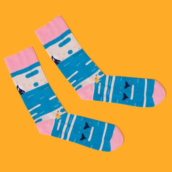 Whale Print Socks