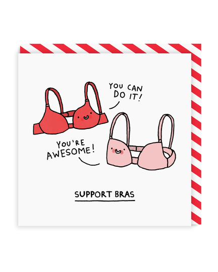 Support Bras Square Greeting Card