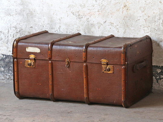 Vintage Steamer Trunk Brown