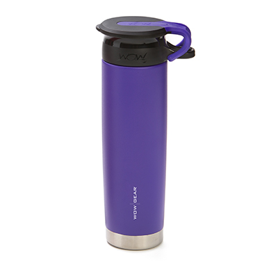 WOW - Double-Walled SS Bottle 650 ml - Purple/Black