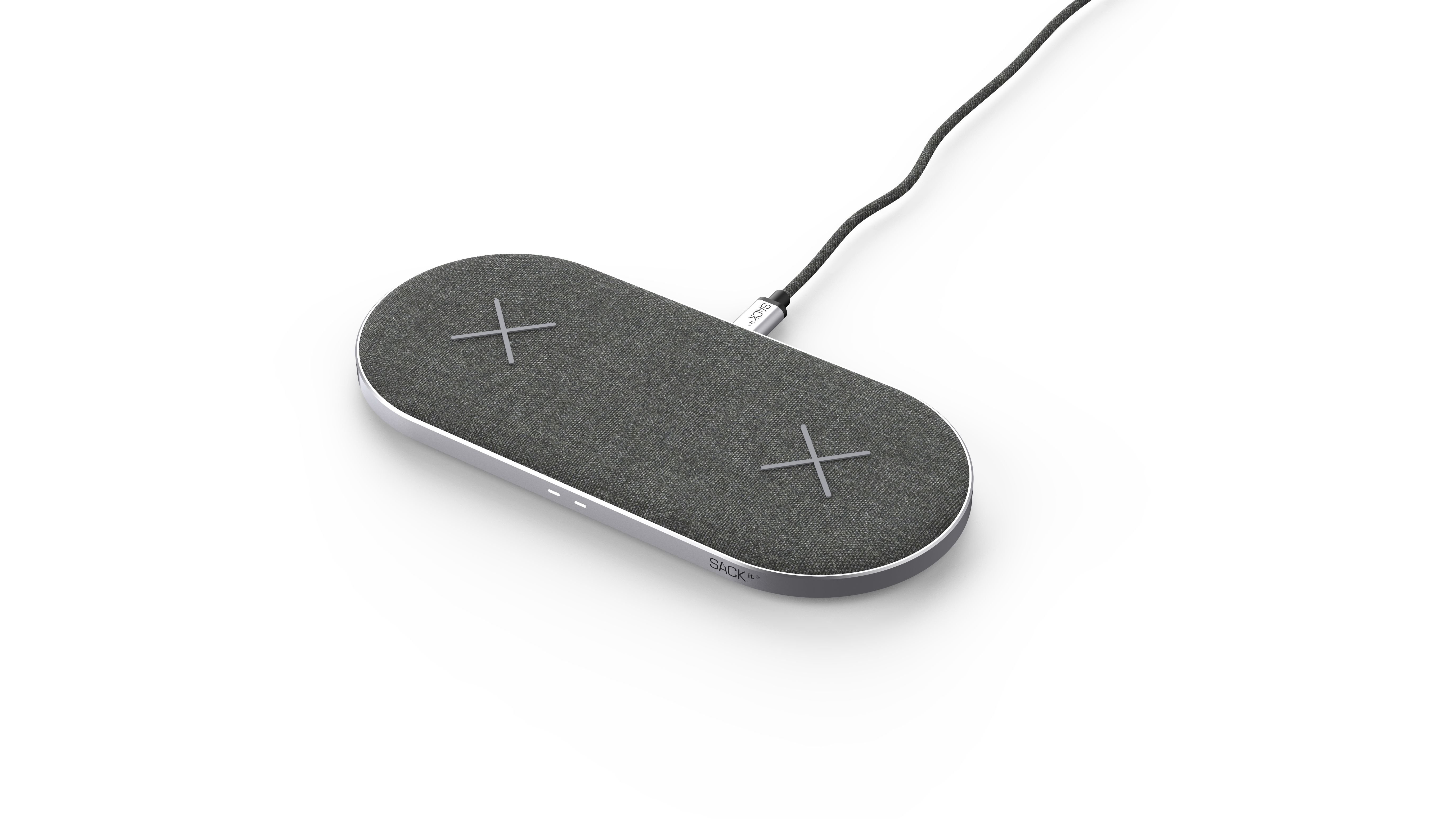 SACKit - CHARGEit Dual Dock - Wireless Charger - Grey
