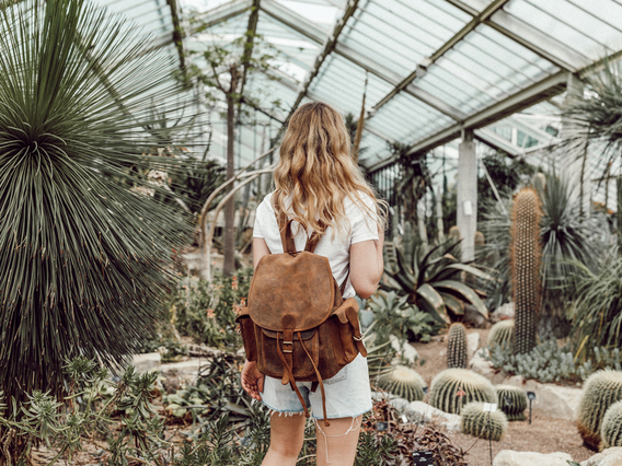 Women's Leather Backpack Large