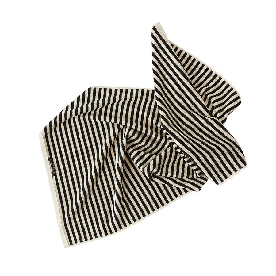 OYOY Living - Raita Organic Bath Towel - 70x140 cm - Clay / Black