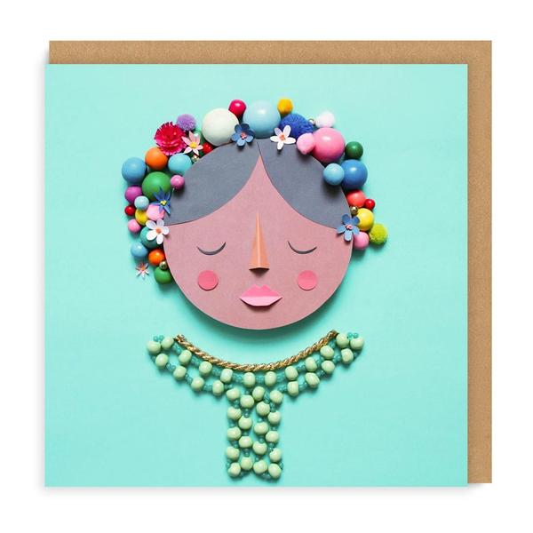 Frida Square Greeting Card