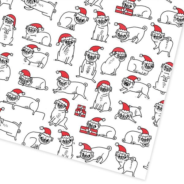 Christmas Pug Positions Giftwrap
