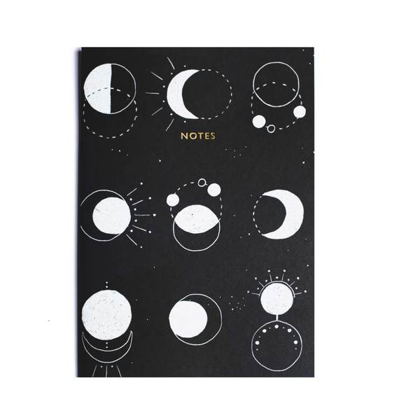 Moon Phases A4ish Notebook