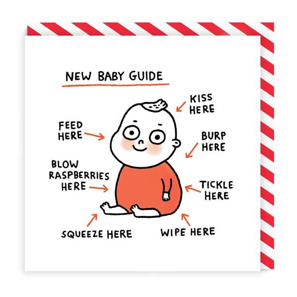 New Baby Guide Square Greeting Card