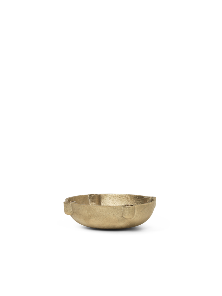 Ferm Living - Bowl Candle Holder Small - Brass (1104263162)