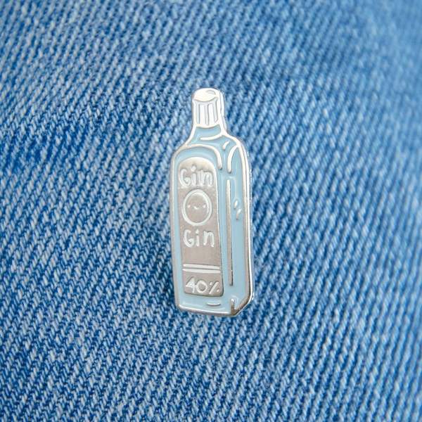 Gin Enamel Pin