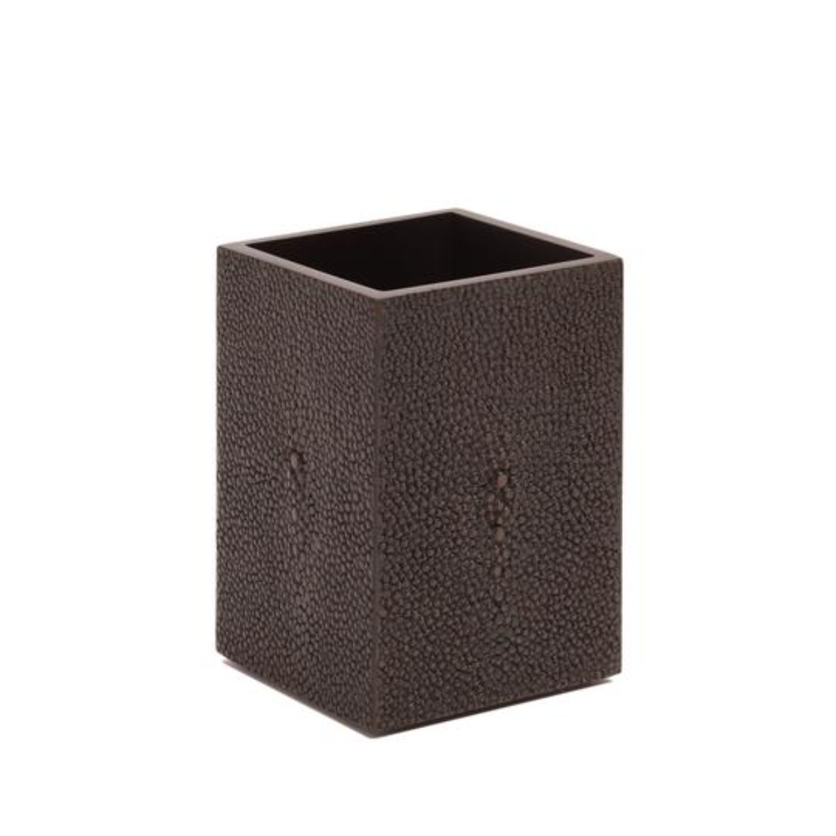 Posh Trading I Chelsea Toothbrush Holder | Chocolate Shagreen