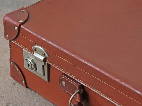 Leather Suitcase Brown