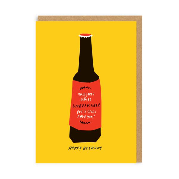 'Hoppy Beerday' Birthday Greeting Card