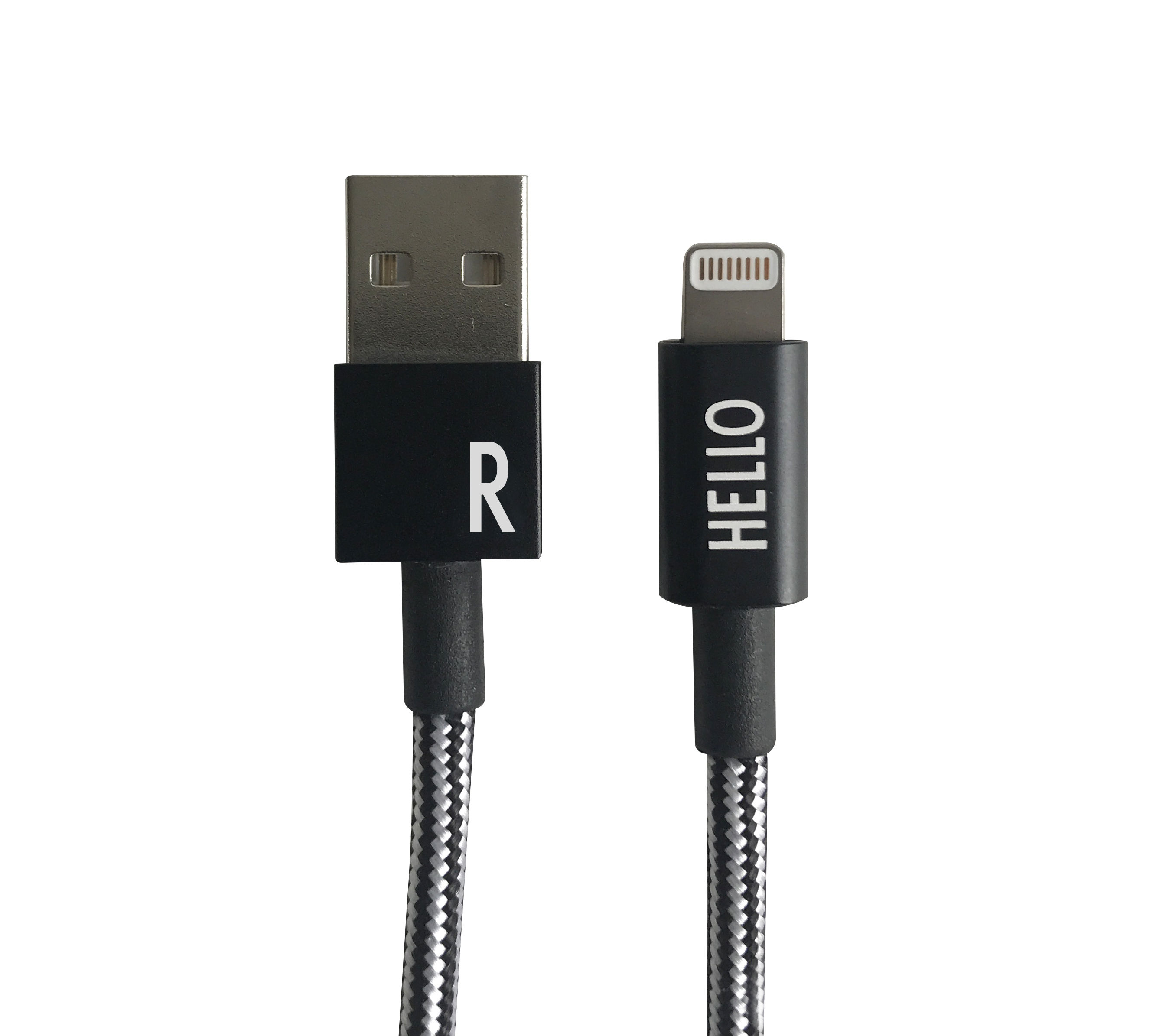 Design Letters - Lightning Cable 1 Meter R - Black (60201010R)