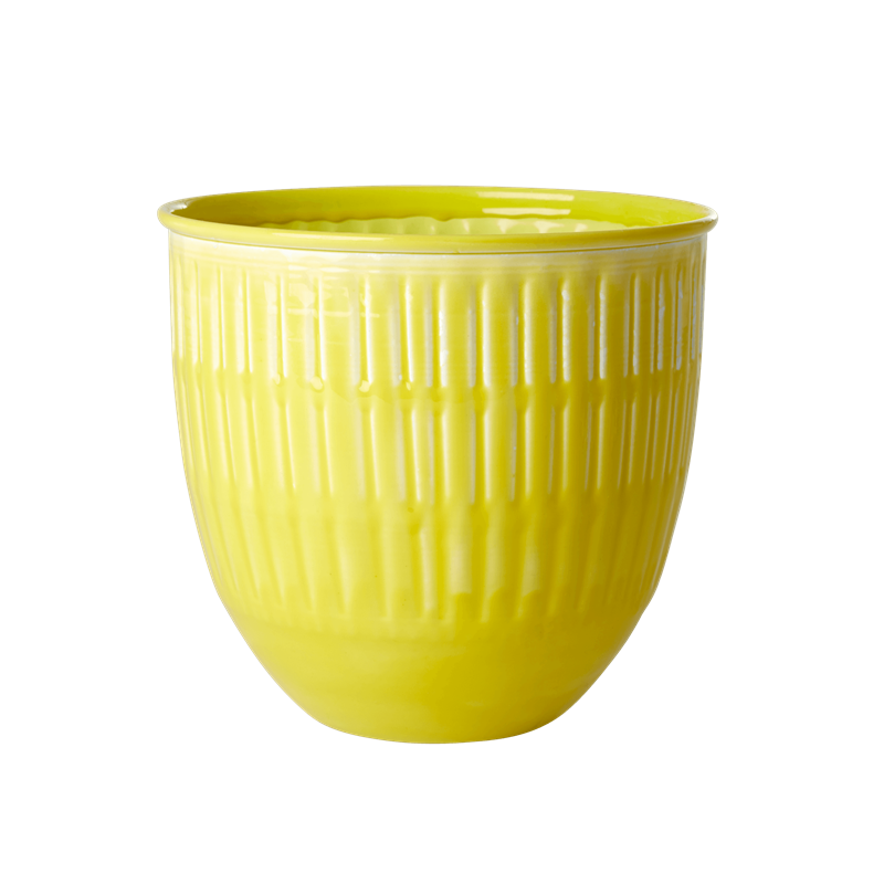 Rice - Metal Flower Pots - Yellow