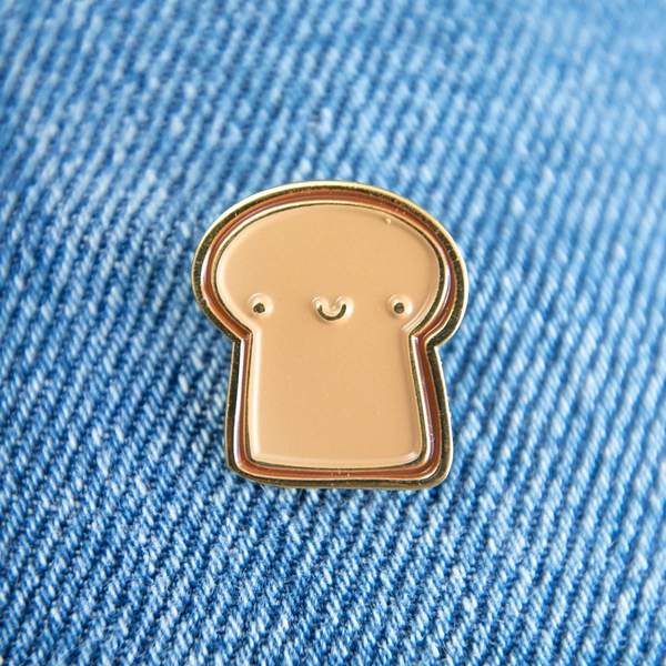 Toast Enamel Pin