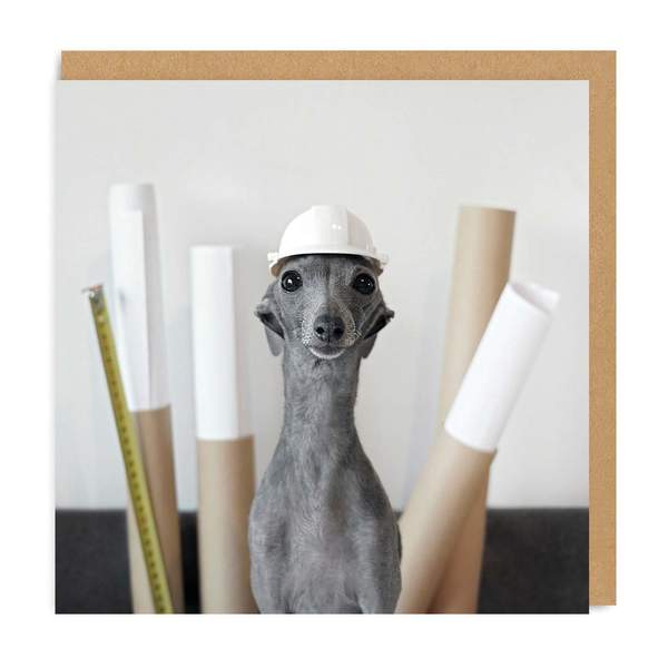 Dora The Dog Builder Square Greeting Card