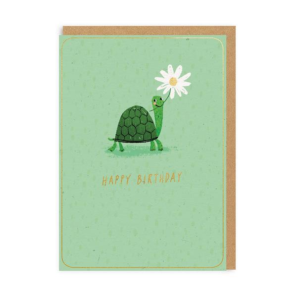 Tiny Tortoise Happy Birthday Card