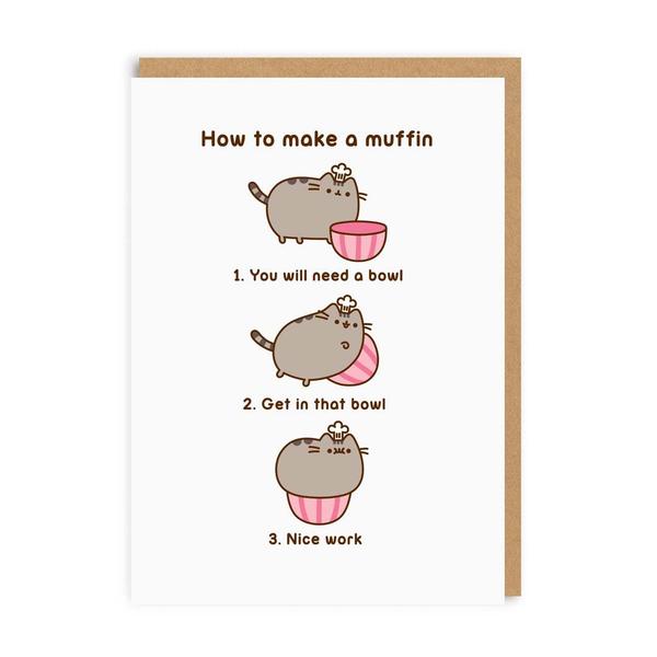 Pusheen: How To Make A Muffin Greeting Card