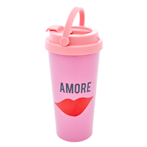 Rice - Stainless Steel Cup 450 ml - Red Lip