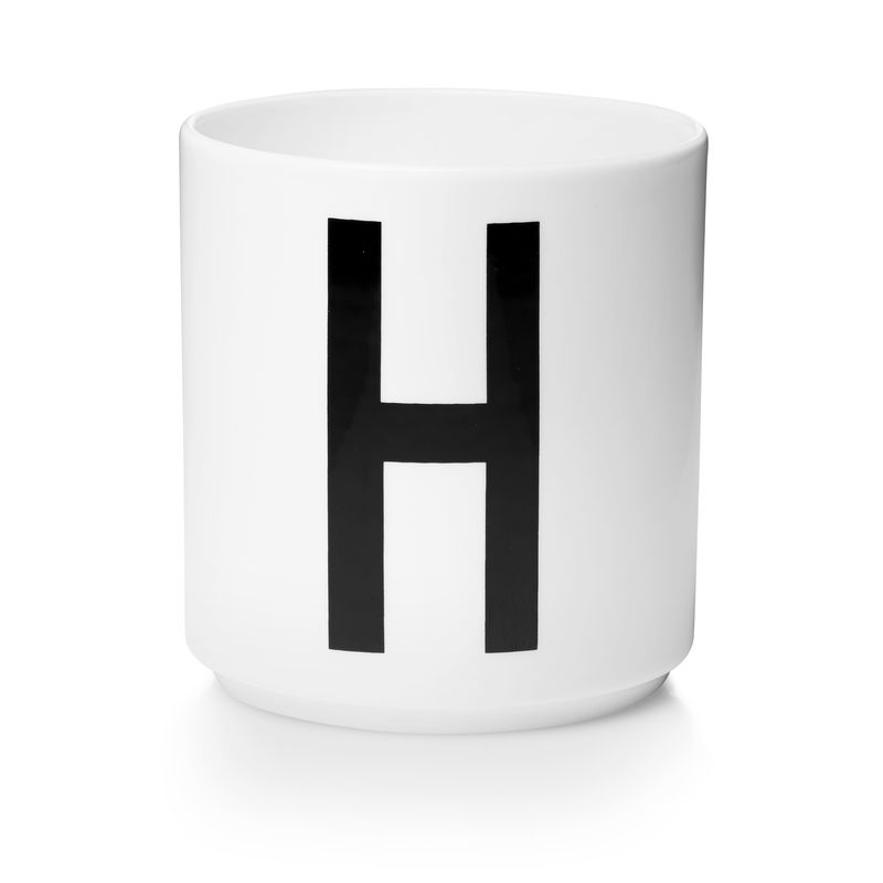​Design Letters - Personal Porcelain Cup H - White (10201000H)