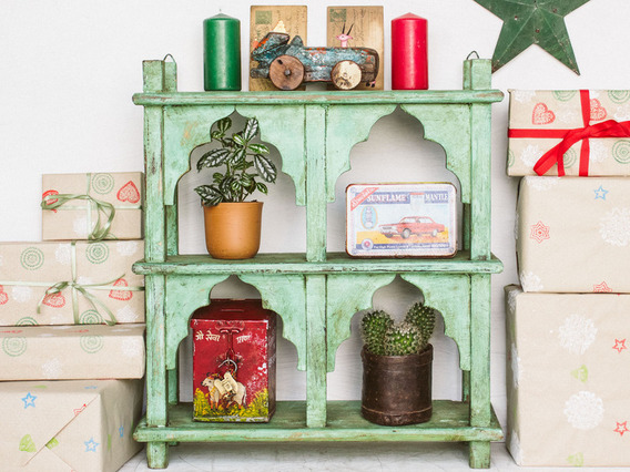 Green Two-Tier Shelf Green