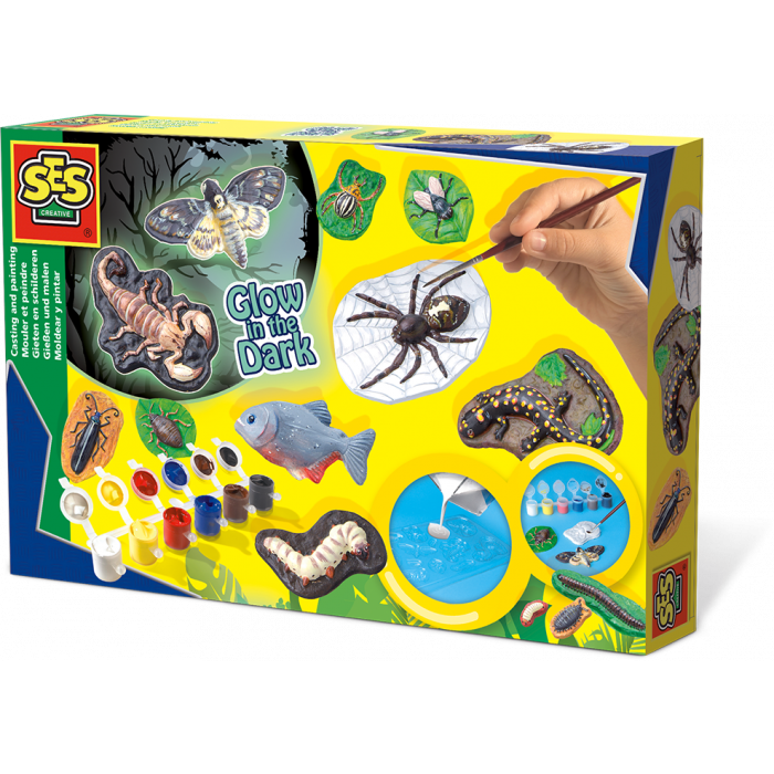 Ses Creative - Scary Animals Glow in the Dark Creative Set