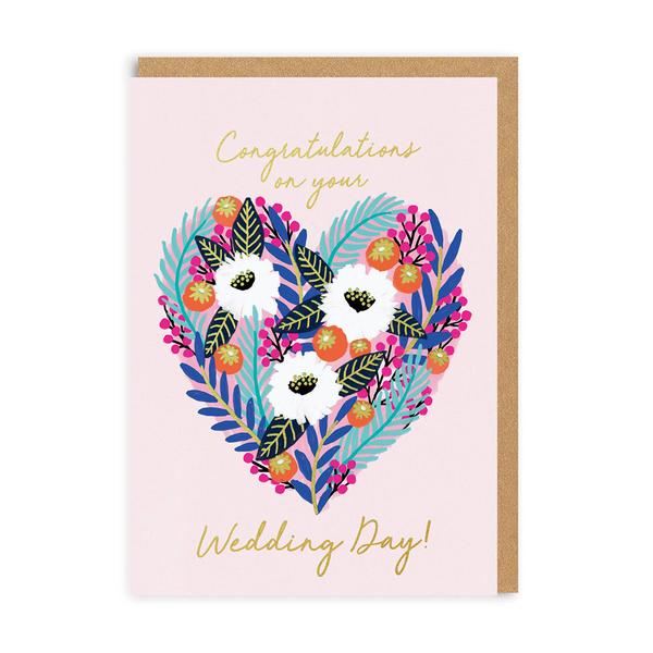 Wedding Day Florals Greeting Card
