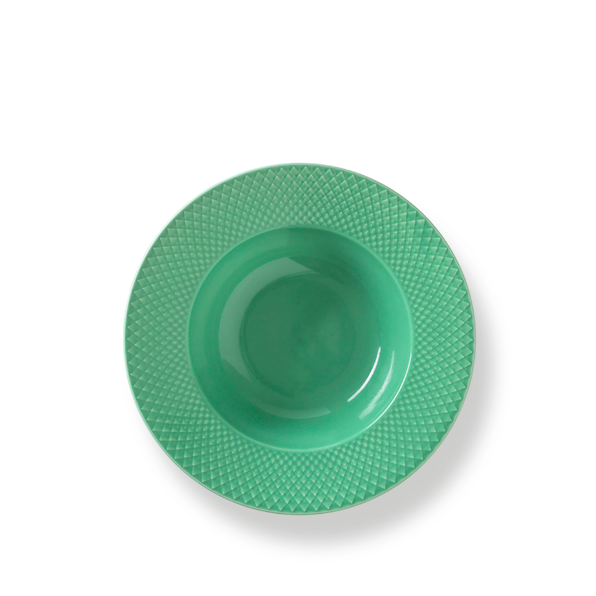 Lyngby Porcelæn - Rhombe Color Pasta Plate Dia. 24,5cm - Green (201940)