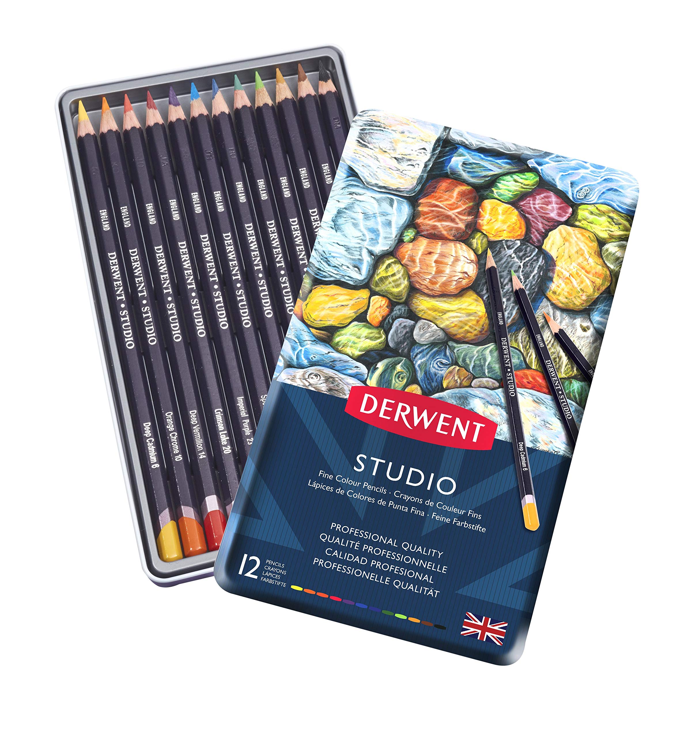 Derwent - Studio Pencils, 12 Tin