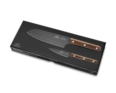 Lion Sabatier - Phenix Knife Set 2 pcs - Black/Wood (906080)