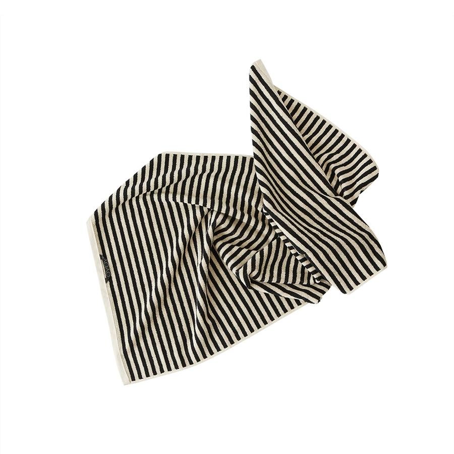 OYOY Living - Raita Organic Towel - 50x100 cm - Clay / Black